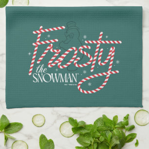 Frosty the Snowman Candy Cane Logo Theedoek