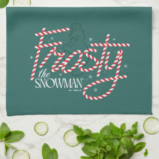 Frosty the Snowman Candy Cane Logo Theedoek