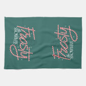 Frosty the Snowman Candy Cane Logo Theedoek (Horizontaal)