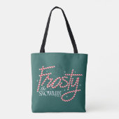 Frosty the Snowman Candy Cane Logo Tote Bag (Achterkant)