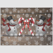 Frosty The Snowman Candy Canes Snowflakes  Tissuepapier (Voorkant)