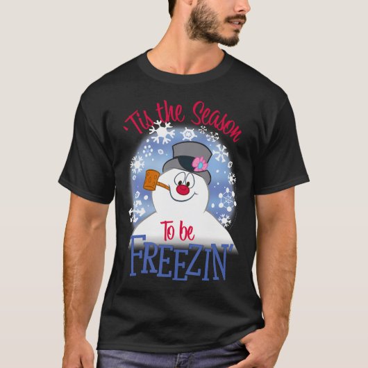Frosty the Snowman 'Dit is het seizoen om ijskoud  T-shirt (Voorkant)