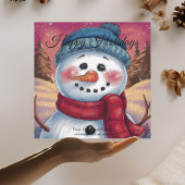 Frosty the Snowman Flat Holiday Kaart