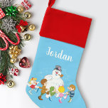 Frosty the Snowman™ | Frosty & Children Playing Kerstsok<br><div class="desc">Check out the adorable group of schoolchildren playing around Frosty the Snowman!</div>