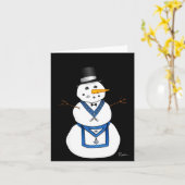 Frosty The Snowman Funny Masonic Holiday Christmas Kaart (Gele Bloem)