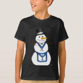 Frosty The Snowman Funny Masonic Holiday Christmas T-shirt (Voorkant)