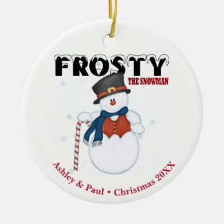 Frosty the Snowman gepersonaliseerde kerst Keramisch Ornament