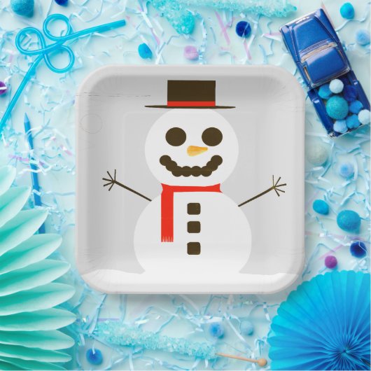 Frosty The Snowman Grey Paper Bord (Feest)