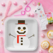 Frosty The Snowman Grey Paper Bord (Feest)