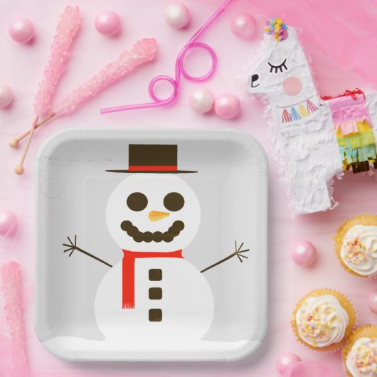 Frosty The Snowman Grey Paper Bord (Feest)