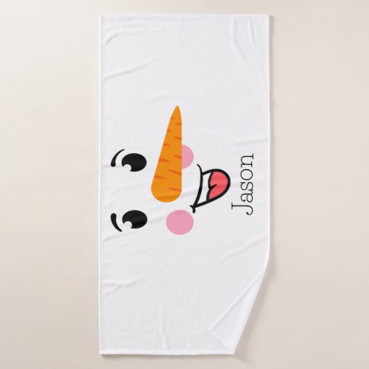 Frosty the Snowman Happy Face Badhanddoek (Badhanddoek)