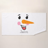 Frosty the Snowman Happy Face Badhanddoek (Badhanddoek)