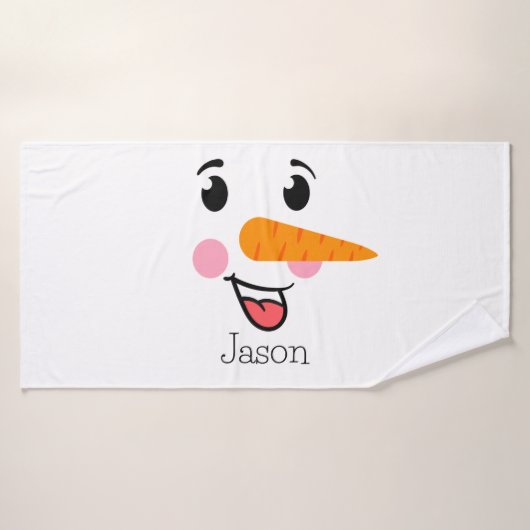 Frosty the Snowman Happy Face Badhanddoek (Badhanddoek)