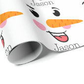 Frosty the Snowman Happy Face Cadeaupapier (Rol Hoek)