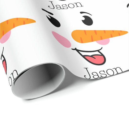 Frosty the Snowman Happy Face Cadeaupapier (Rol Hoek)