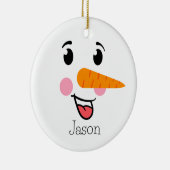 Frosty the Snowman Happy Face Keramisch Ornament (Rechts)