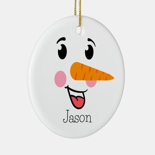 Frosty the Snowman Happy Face Keramisch Ornament (Rechts)