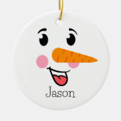Frosty the Snowman Happy Face Keramisch Ornament (Voorkant)