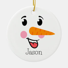 Frosty the Snowman Happy Face Keramisch Ornament