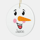 Frosty the Snowman Happy Face Keramisch Ornament (Links)