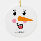 Frosty the Snowman Happy Face Keramisch Ornament (Achterkant)