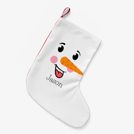 Frosty the Snowman Happy Face Kleine Kerstsok (Voorkant (Hangend))