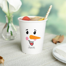 Frosty the Snowman Happy Face Papieren Bekers