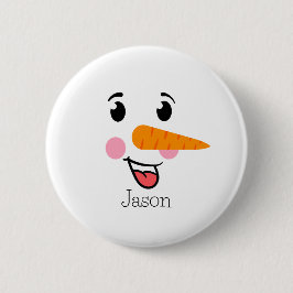 Frosty the Snowman Happy Face Ronde Button 5,7 Cm