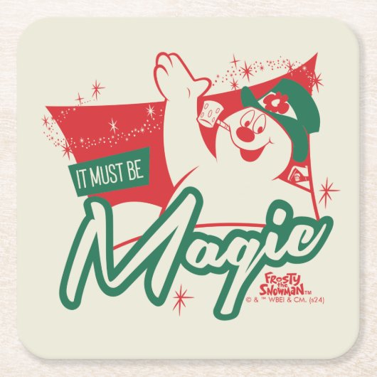 Frosty the Snowman - Het moet magie zijn Kartonnen Onderzetters (Voorkant)