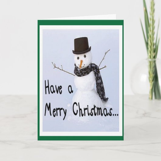Frosty The Snowman Humorous Christmas Kaart (Voorkant)
