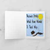 Frosty The Snowman Humorous Christmas Kaart (Binnen)