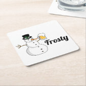 Frosty The Snowman Kartonnen Onderzetters (Schuin)
