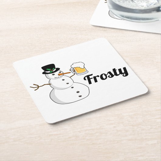 Frosty The Snowman Kartonnen Onderzetters (Schuin)