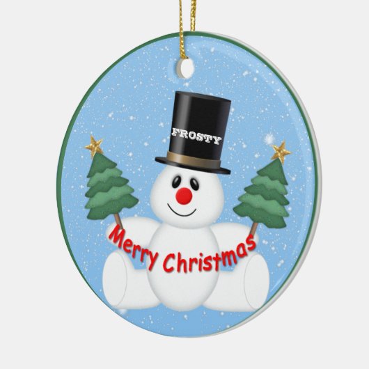 Frosty the Snowman Keramisch Ornament (Links)