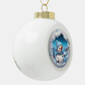 Frosty the Snowman Keramische Bal Ornament (Links)