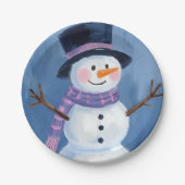 Frosty the Snowman kerstfeest Papieren Bordje (Voorkant)