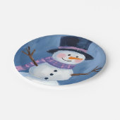 Frosty the Snowman kerstfeest Papieren Bordje (Gekanteld)