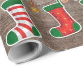 Frosty The Snowman KerstFireplace Stockings Cadeaupapier (Rol Hoek)