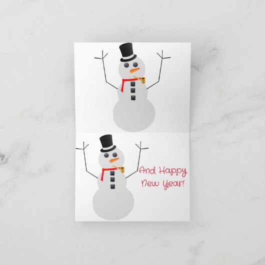 Frosty The Snowman-kerstkaart Bedankkaart (Binnen)