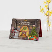 Frosty The Snowman-kerstkaart Kaart (Gele Bloem)