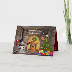 Frosty The Snowman-kerstkaart Kaart
