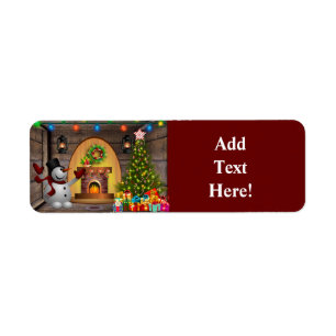 Frosty The Snowman Kerstlabel Etiket