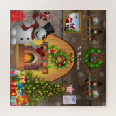 Frosty The Snowman Kerstmis Legpuzzel (Horizontaal)