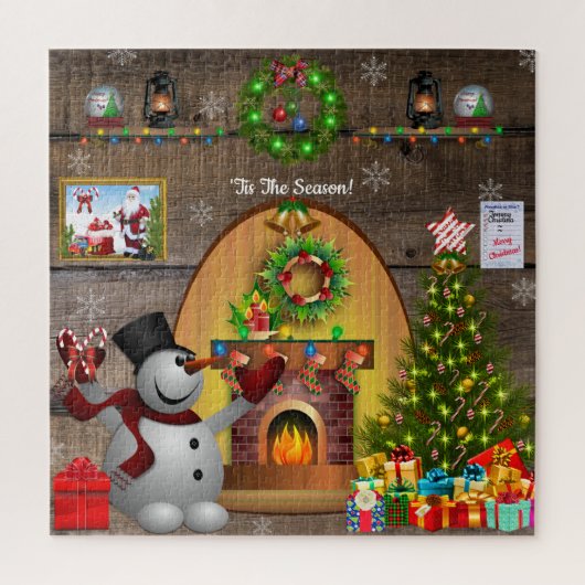 Frosty The Snowman Kerstmis Legpuzzel (Verticaal)