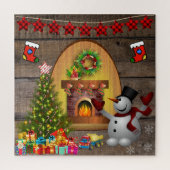 Frosty The Snowman Kerstmis Legpuzzel (Verticaal)