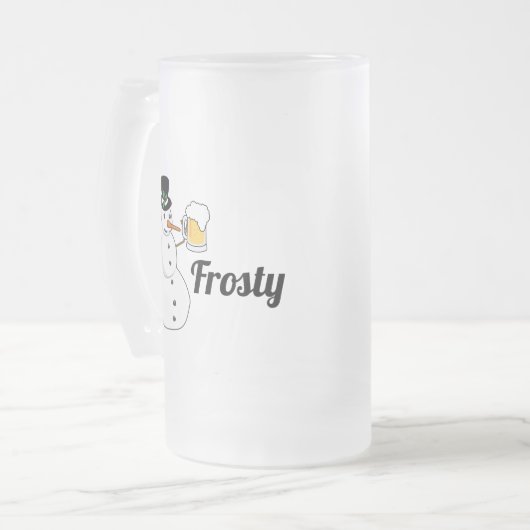 Frosty The Snowman Matglas Bierpul (Voorkant links)