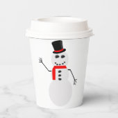 Frosty The Snowman Paper Cups Papieren Bekers (Achterkant)