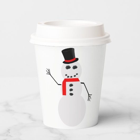 Frosty The Snowman Paper Cups Papieren Bekers (Achterkant)