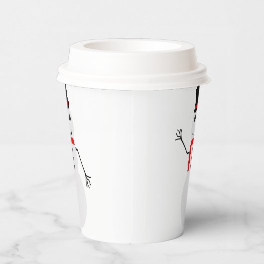 Frosty The Snowman Paper Cups Papieren Bekers (Rechts)