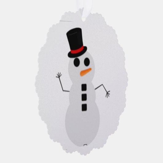 Frosty The Snowman Paper Ornament Kaart (Rechts)
